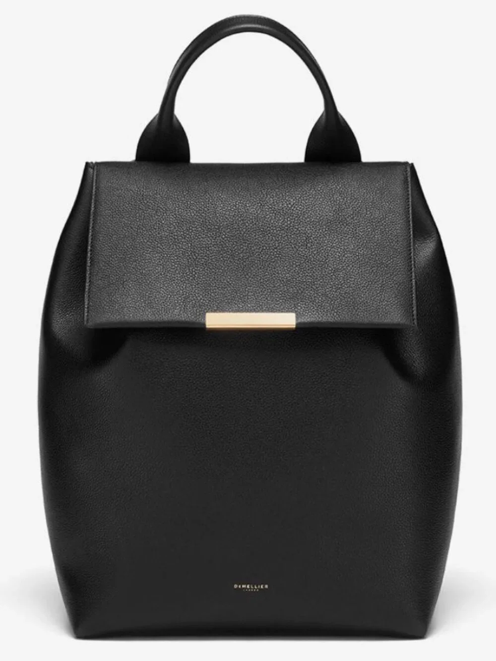 DEMELLIER LONDON AMSTERDAM BACKPACK BLACK LEATHER BAG